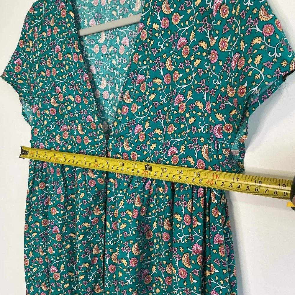 Natural Life Avery Midi Shirt Dress sz M BOHO Babydolll Pockets Cottagecore - Picture 10 of 10